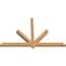 Ekena Millwork Kennewick Timber Gable Bracket, Western Red Cedar, 72"W x 45"H x 3 1/2"D x 3 1/2"F, 15/12 Pitch GBW072X45X0404KEN00SWR - alternate 2